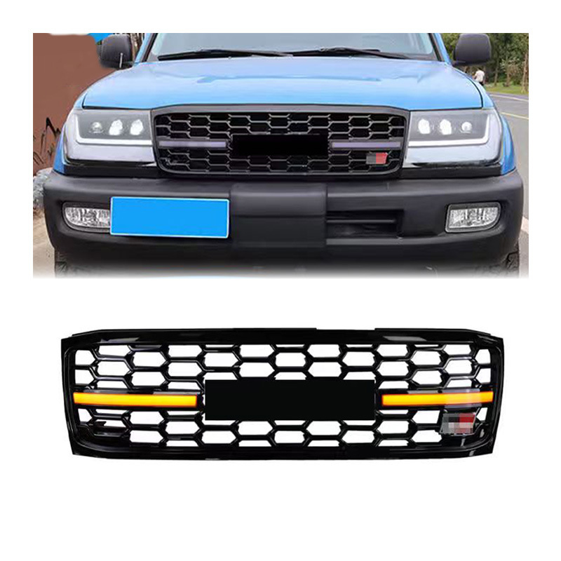 Suitable for 2005-2008 Land Cruiser LC100 modified front grille, LC100 front grille with lights