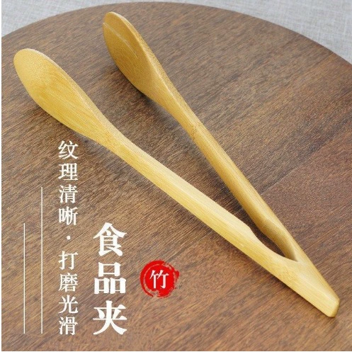 Кухонные щипцы для барбекю с круглой головкой, бамбуковые жареные съедобные блины, против ожогов, жареный стейк, свиная отбивная, салат Gekun