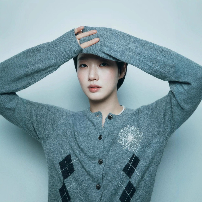 Top Version Daisy Embroider Sweet Elegant Women's Autumn and Winter New Loose Preppy Style Casual Versatile Knitted Cardigan