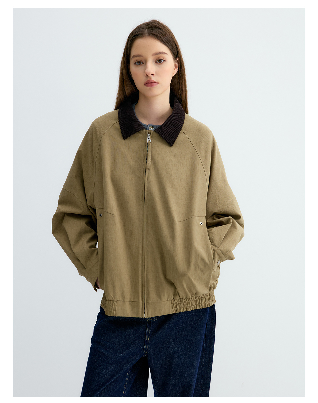 UNF Loose Barn Style Zip Jacket