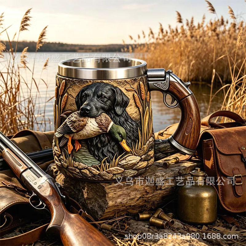 Cross-Border New Model Stainless Steel Cup for Hunters, a Stainless Steel Mug Specifically for Hunters Cross-Border New Model Stainless Steel Cup for Hunters, a Stainless Steel Mug Specifically for Hunters