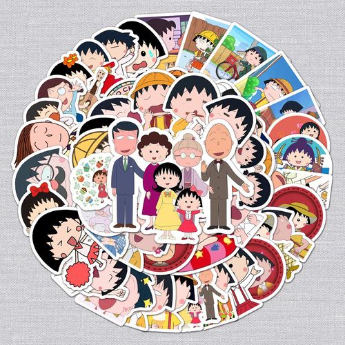 50 Cherry Blossom-chan Cartoon Sticker DIY Skateboard Luggage Sticker