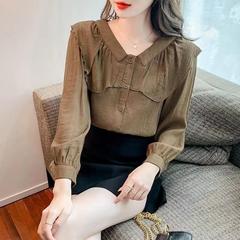 雪纺衬衫早秋装女装2025年新款时尚洋气打底小衫漂亮欧货上衣秋季