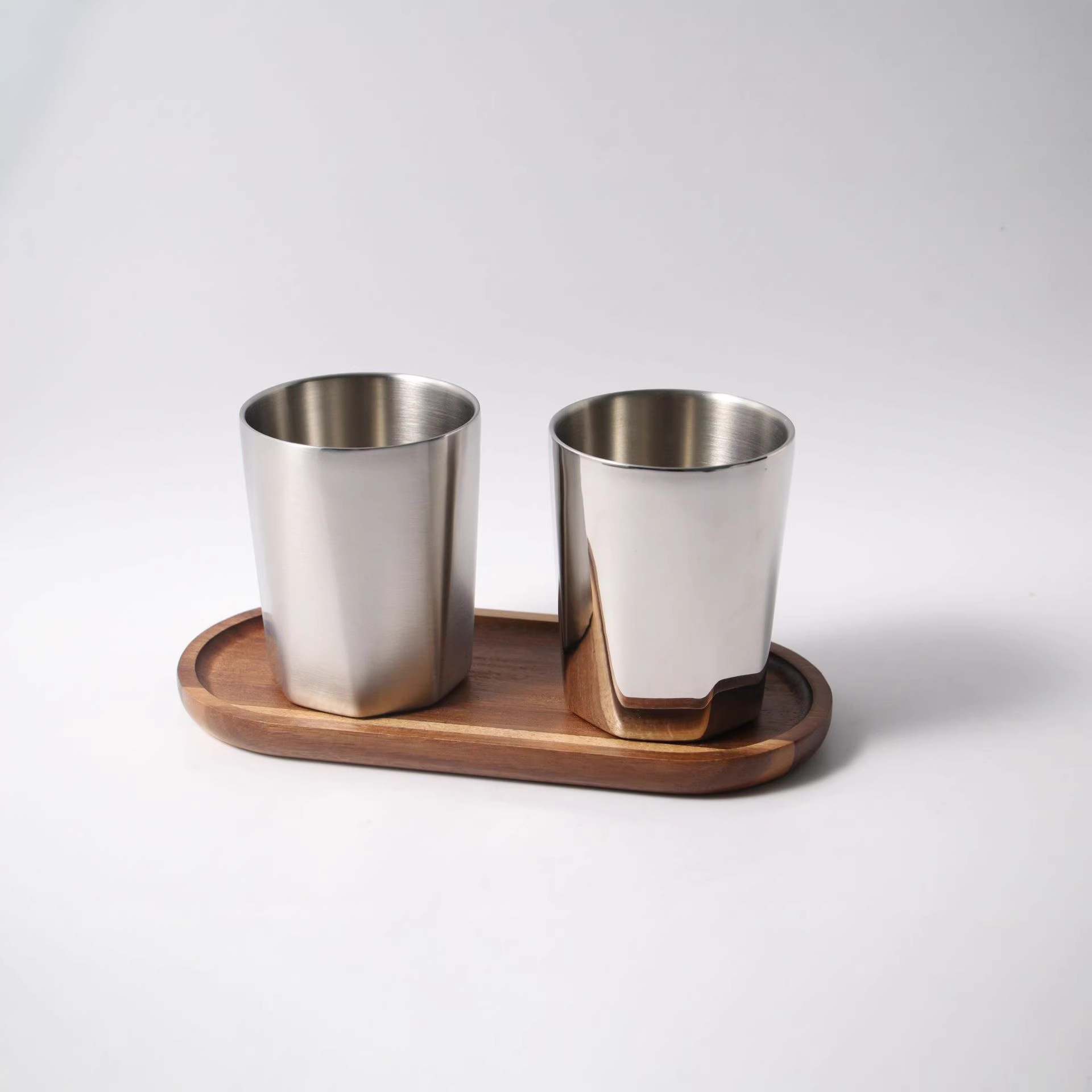 Stainless Steel Water Cup, Insulated Water Cup, Octagonal Cup, Anti-Scald Double-Layer Frozen Drink Cup, Camping Cup, Latte Cup, Home and Restaurant Use
