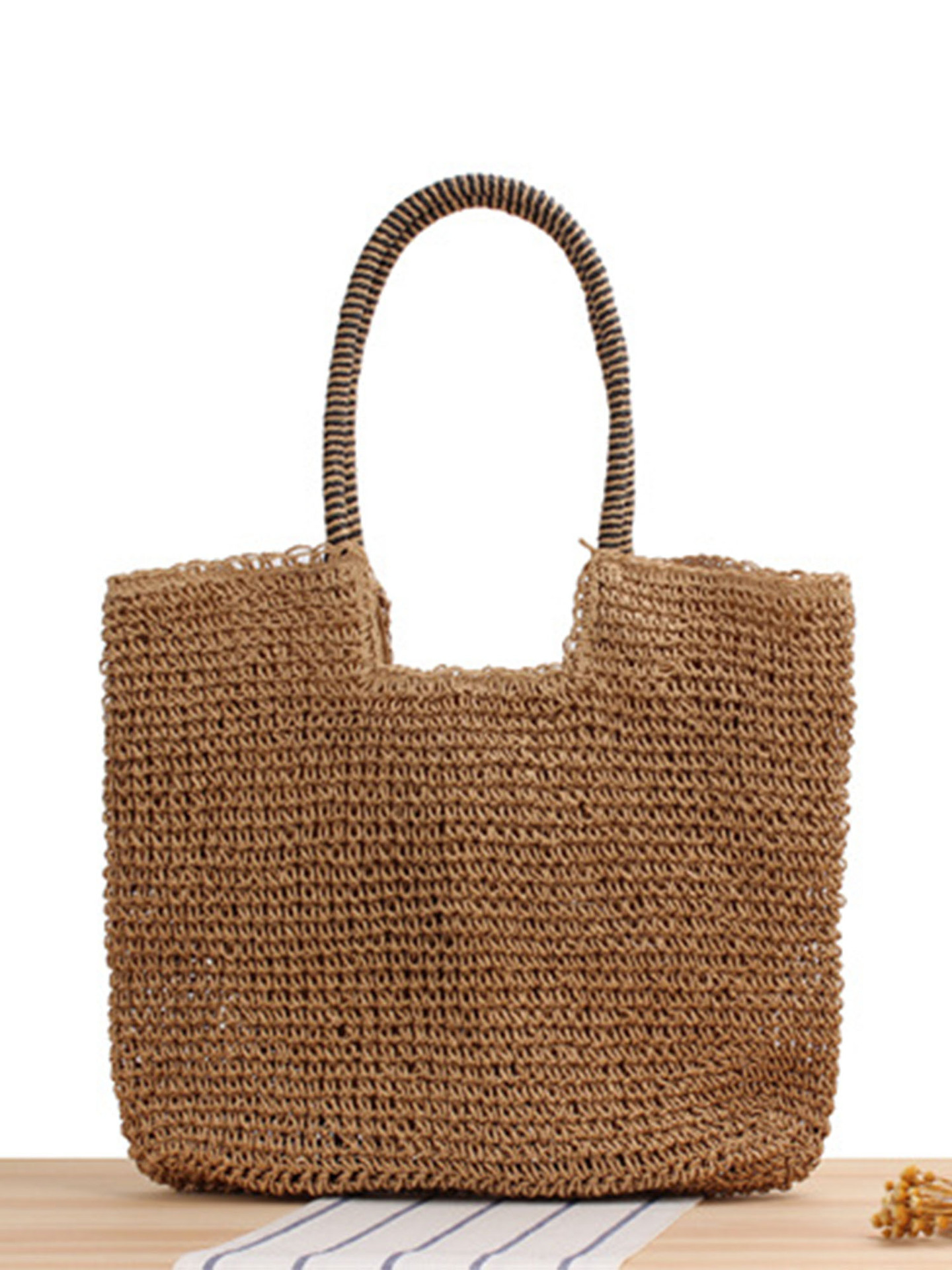 Beach solid color fashionable one-shoulder bag