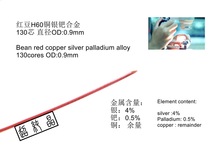 （批发价）丰满红豆H60铜银钯合金CuAg2Pb0.5线基