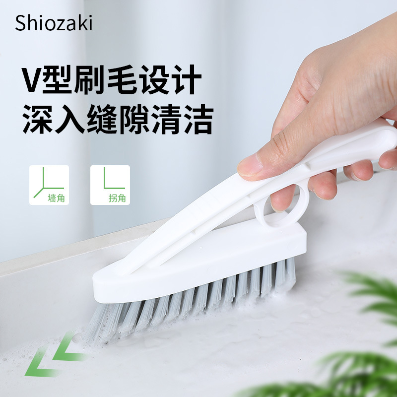 일본 틈새 청소 브러시 욕실 벽 코너 브러시 삼각형 바닥 재봉 브러시 화장실 바닥 데드 앵글 없음 화장실 뻣뻣한 브러시
