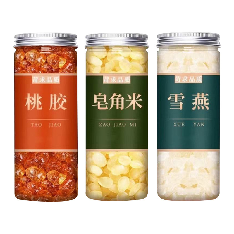 복숭아껌, 눈제비, 사포닌 쌀 3가지 조합