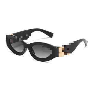 2024 new M home cat eye fashion sunglasses European and American high-end metal accessories retro fashion cross-border glasses