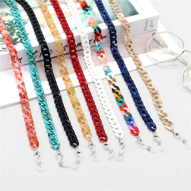 20g Weight Fashion Gradient Color Arylic Unisex Glasses Chain