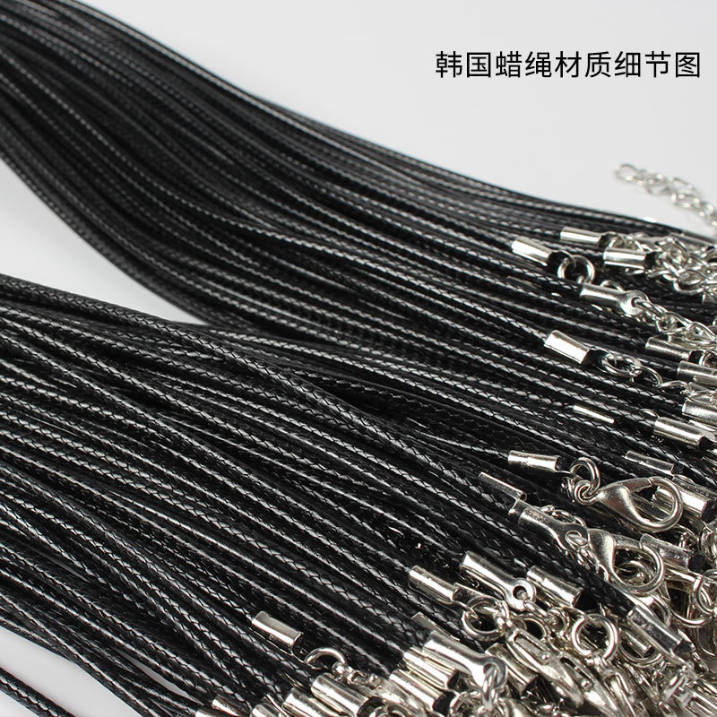 2.0 ミリメートル韓国ワックスロープネックレスレザーロープネックレスロープロブスタークラスプペンダントロープマルチカラー diy ジュエリーアクセサリー卸売|undefined