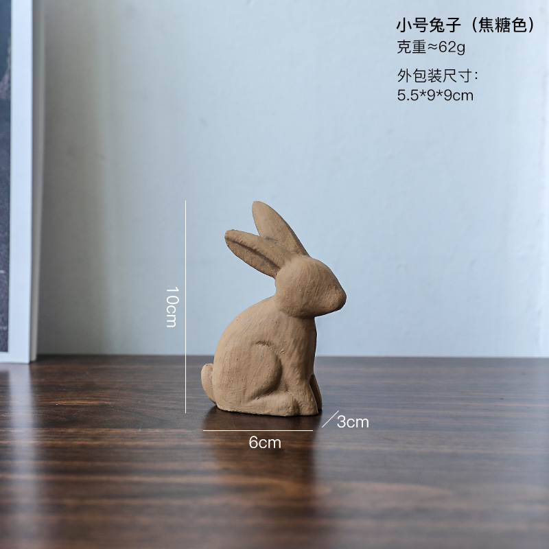 北欧風木製立ち飛翔ウサギ置物ホームキャビネットテレビキャビネット飾り玄関引っ越し新居プレゼント|undefined