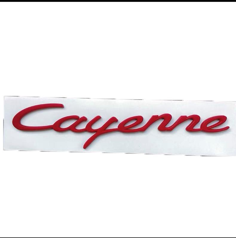 Porsche Cayenne rear emblem, Cayenne S emblem, GTS Turbo emblem, English lettering emblem, car emblem, modification
