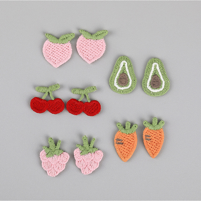 Matte small strawberry, hairgrip, accessory, tights, socks, sweater, with embroidery 3