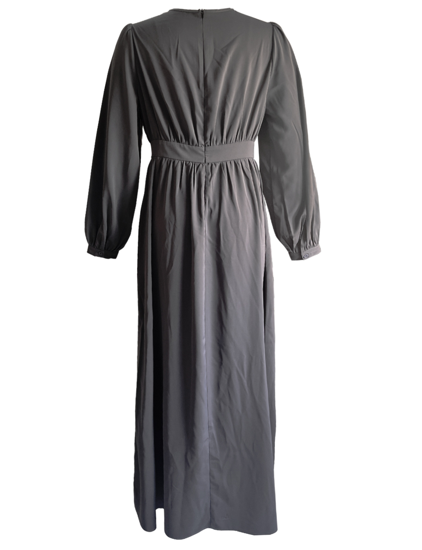 2025 New Middle Eastern Cross-Border Muslim Women's European And American Fashion Slim-Fit Long Dress Abayas Robe_ecoleips.com