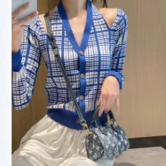 Jennie тот же клетчатый трикотаж женский дизайн