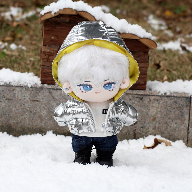 Spot 20cm Original Cotton Baby Clothes Laser down Jacket Cotton Clothing Non-Attribute Cotton Doll Winter Clothing Doll Clothes