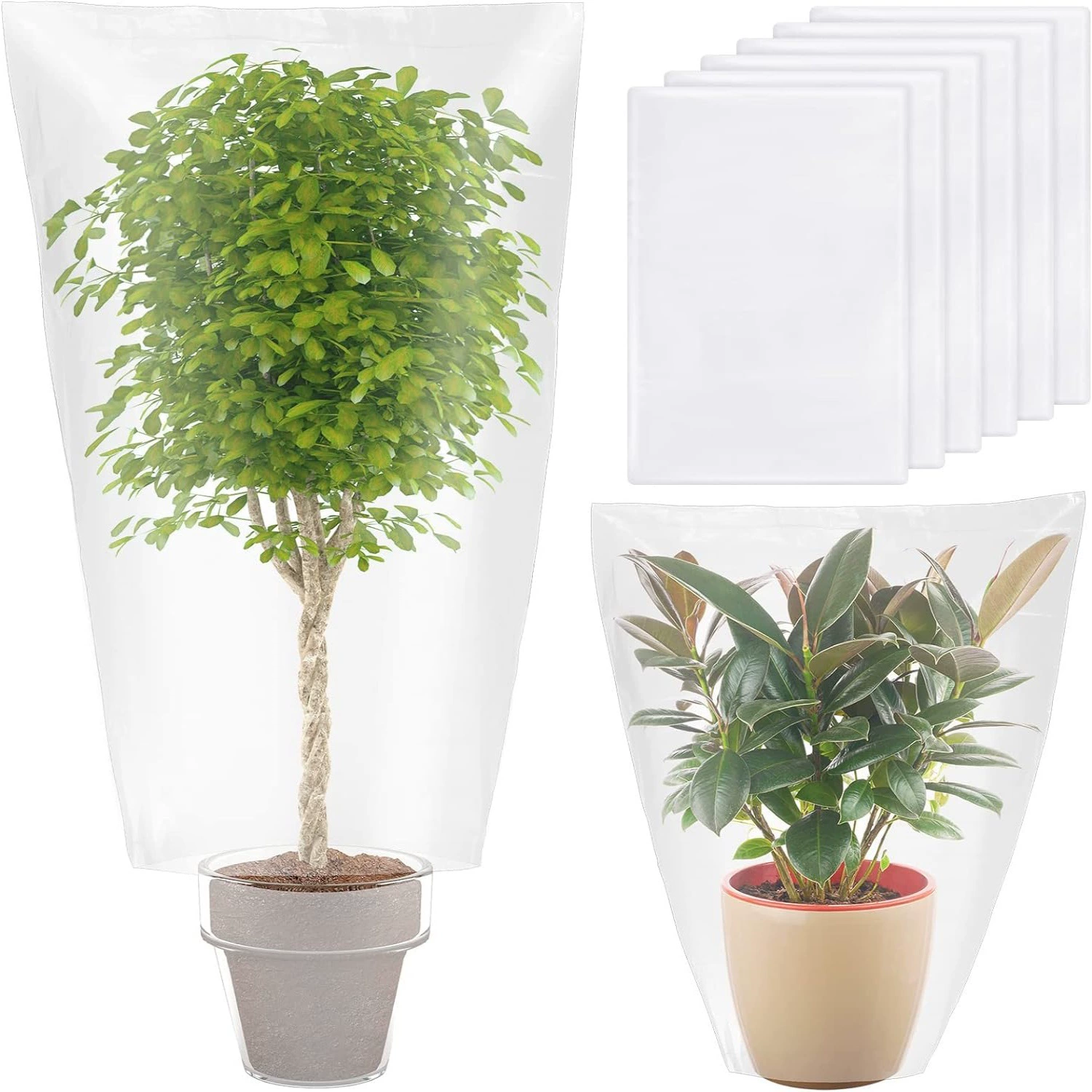 Растение, морозостойкое и теплое покрытие, цветок и зеленое растение в горшке, утолщенная изоляционная пленка, защита цветов и травы, пластиковый пакет с защитой от замерзания