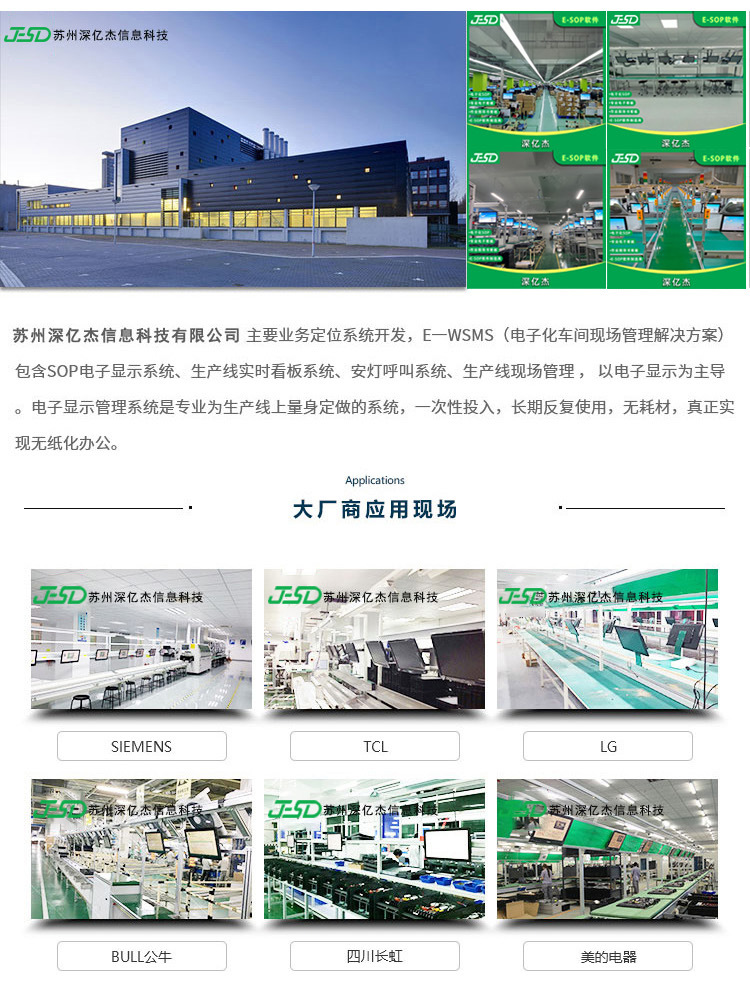 The Shenyijie ESOP operation instruction manual management system features wireless key control and Andon call system undefined