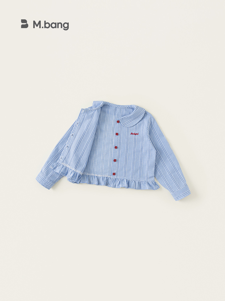 Youbao ropa para niños niñas primavera nuevo idílico bordado chaqueta camisa de chicas camisa de encaje con solapa