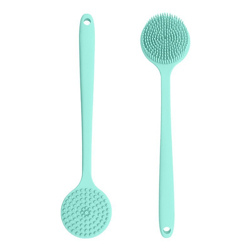 Cepillo de baño de silicona cepillo de baño de doble cara cepillo de baño de silicona artefacto casero cepillo de baño de mango largo frota espalda cepillo de baño de masaje poligonal
