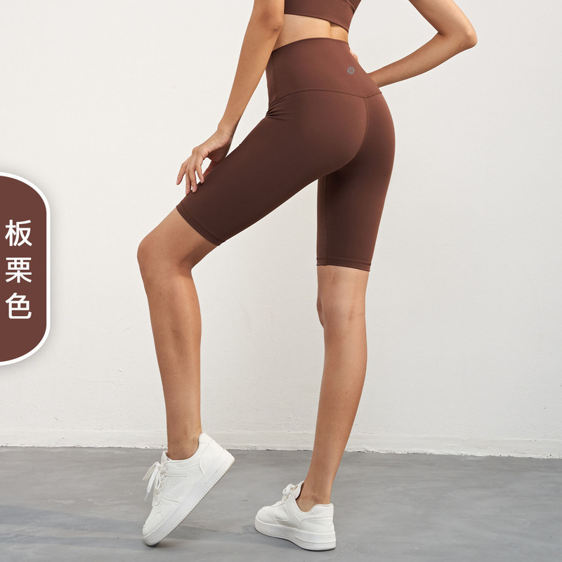 Lulu-style yoga pants for women, summer thin high-waisted tight-fitting butt-lifting fitness yoga shorts, breathable Lulu-style yoga pants for women, summer thin high-waisted tight-fitting butt-lifting fitness yoga shorts, breathable