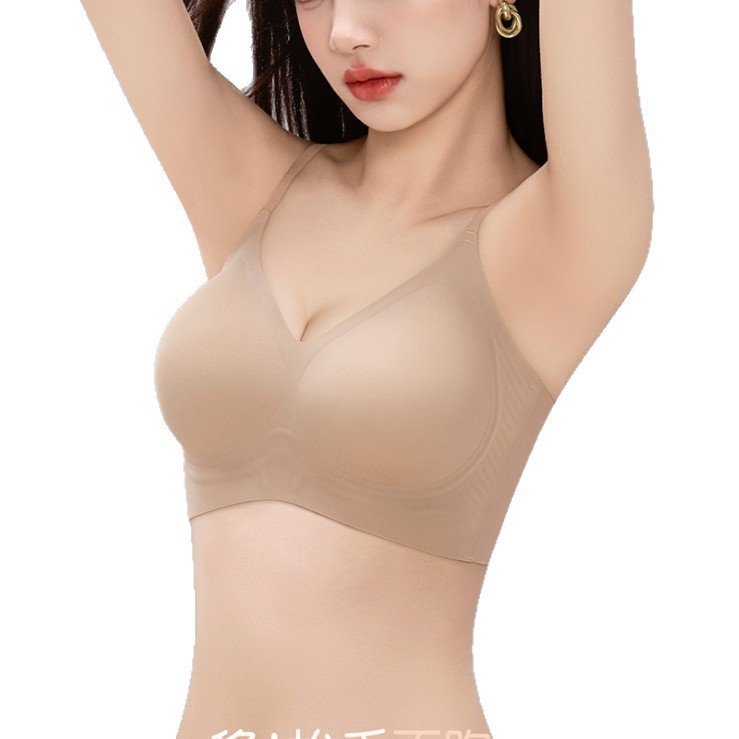 秋冬新款956无痕磨毛细肩带粉底液内衣女士纯欲固定杯文胸罩跨境|undefined