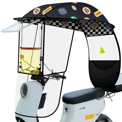 Fully Enclosed Rain Curtain for: Elektromobil üçün ön şüşə çətiri (günlük)