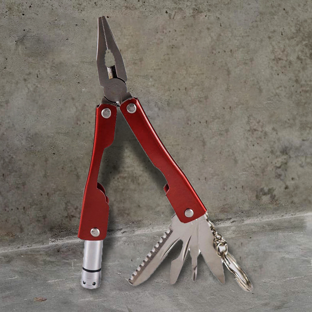 GH277686蓝灯钳多功能带灯钳  户外野营实用工具   十元店货源