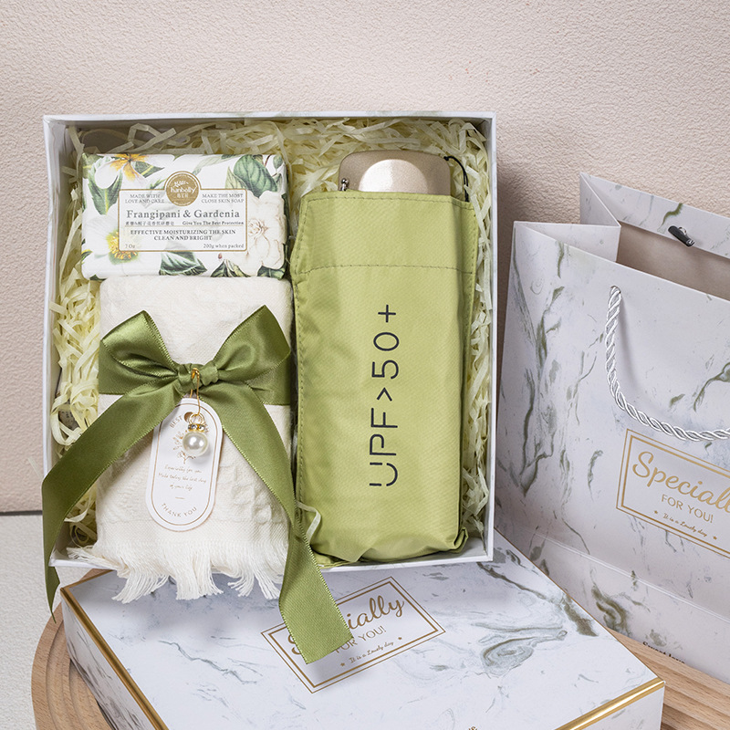High-End and Practical Souvenir Set for Best Friend and Girlfriend, Birthday Gift, Towel and Umbrella, Business Gift for Customers High-End and Practical Souvenir Set for Best Friend and Girlfriend, Birthday Gift, Towel and Umbrella, Business Gift for Customers