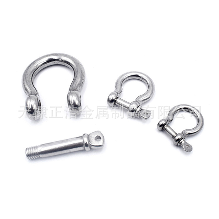 304/316不锈钢美式直型卸扣美式弓型卸扣保险卸扣索具d型卸扣