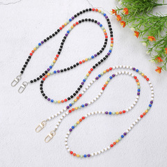 New Colorful Rice Bead Crossbody Chain Single Shoulder Bag Replacement Chain Phone Case Keychain Anti-Fall Lanyard Pendant