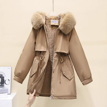 冬季女款派克棉服加绒加厚保暖外套日韩系休闲百搭连帽小个子棉衣