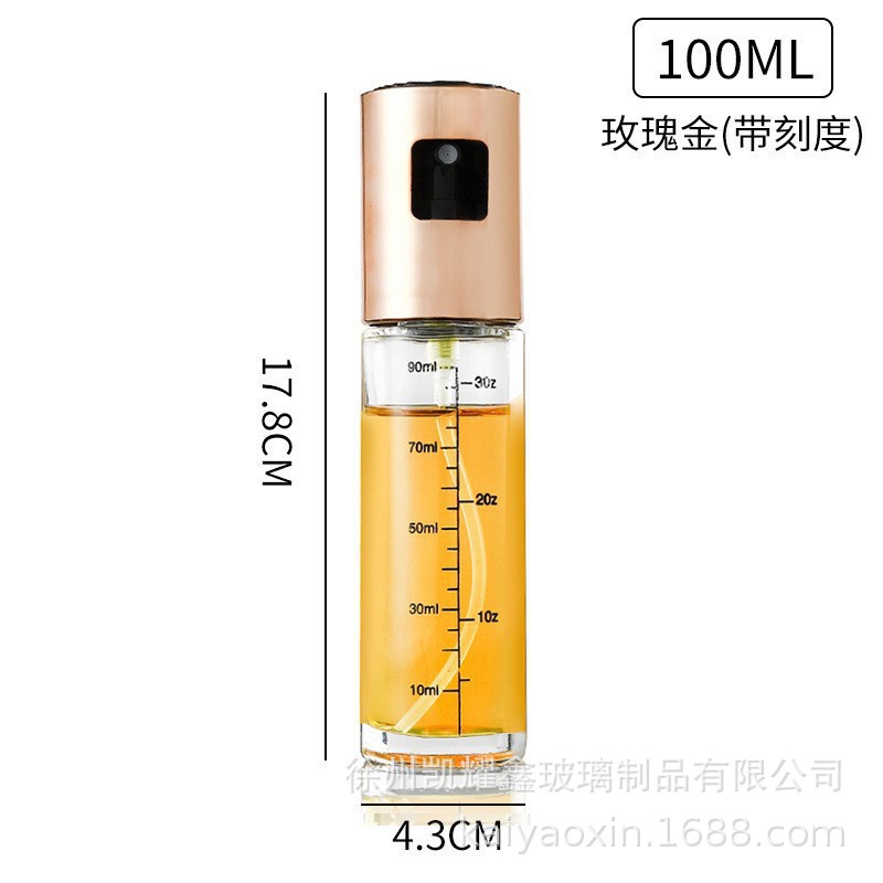 Botella de inyección de combustible para barbacoa Olla de inyección de combustible para el hogar rociada Botella de inyección de combustible para la cocina del hogar Freidora de aire Olla de control de aceite de vidrio