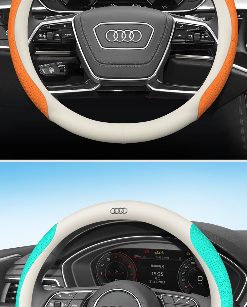 Suitable for Audi steering wheel cover A4L A6L A3A5A7A8L Q5LQ2LQ3Q7Q8 car handle cover