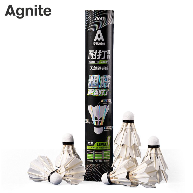 Deliky Angonet FH111 - 3 / 6 / 12 bádminton de barra gruesa vuelo estable bádminton natural de alta elasticidad
