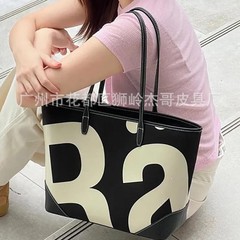 泰国RALLY字母印花大容量托特包2025新款通勤百搭帆布ins单肩大包