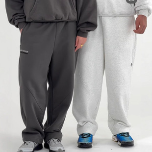 European and American Foreign Trade Casual Trousers High Street Hip-Hop Elastic Waist Straight Sweatpants for Men
