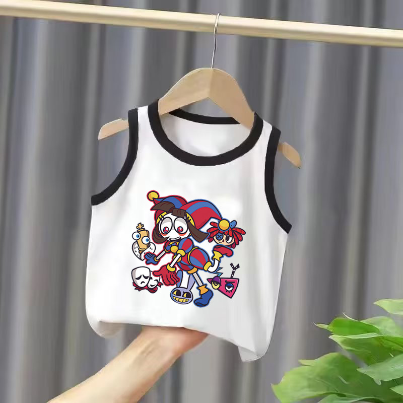 帕姆尼衣服神奇數字馬戲團周邊童裝中大童無袖背心跨境亞馬遜外貿