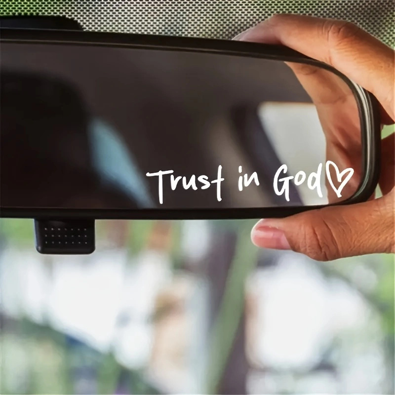 Trust in god相信上帝汽车后视镜贴纸，信仰耶稣上帝汽车字母贴纸|undefined