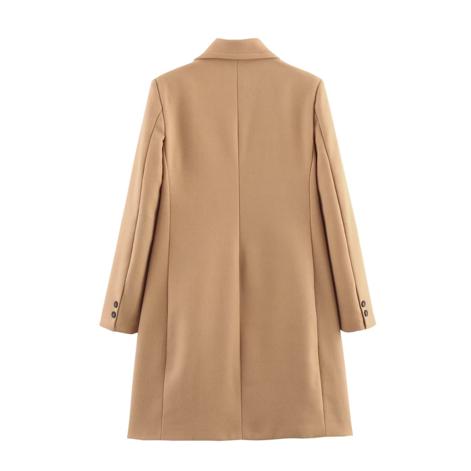 Women's clothing 2023 autumn and winter new item multi-color lapel mid long woolen coat jacket_voghion.com