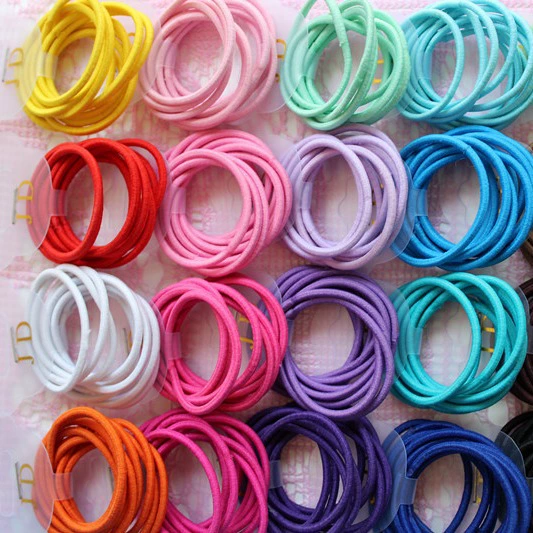 胡人饰品 High children's classic hair rope, set, cards, Korean style, 10 pieces, 30 colors