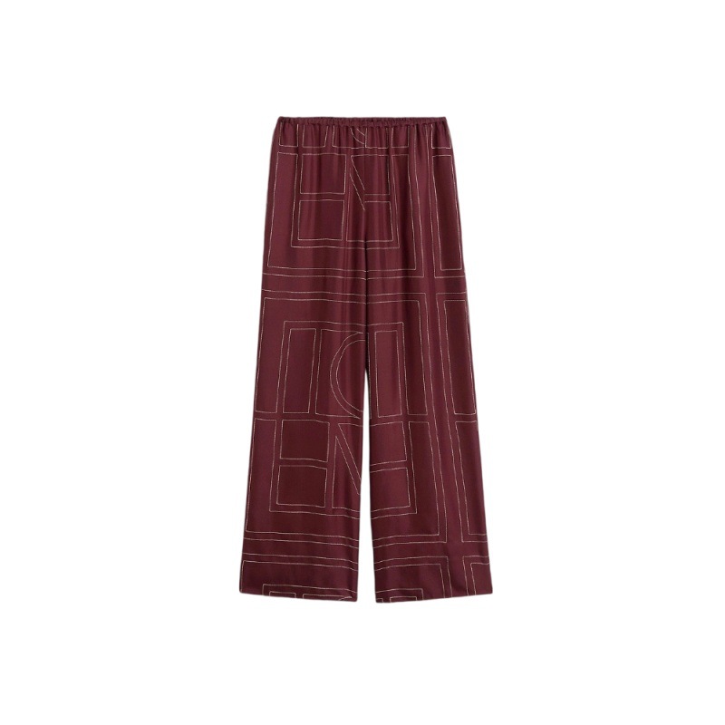 Burgundy trousers