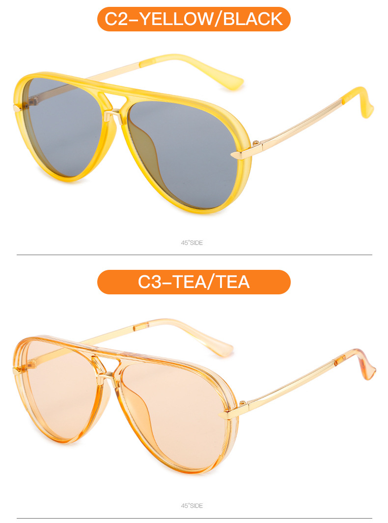 toad glasses Glasses Style Outdoor, Travel Occasion Solid Color Pattern Simple Style Solid Color PC UV400 Protection Toad Glasses Full Frame Women's Sunglasses