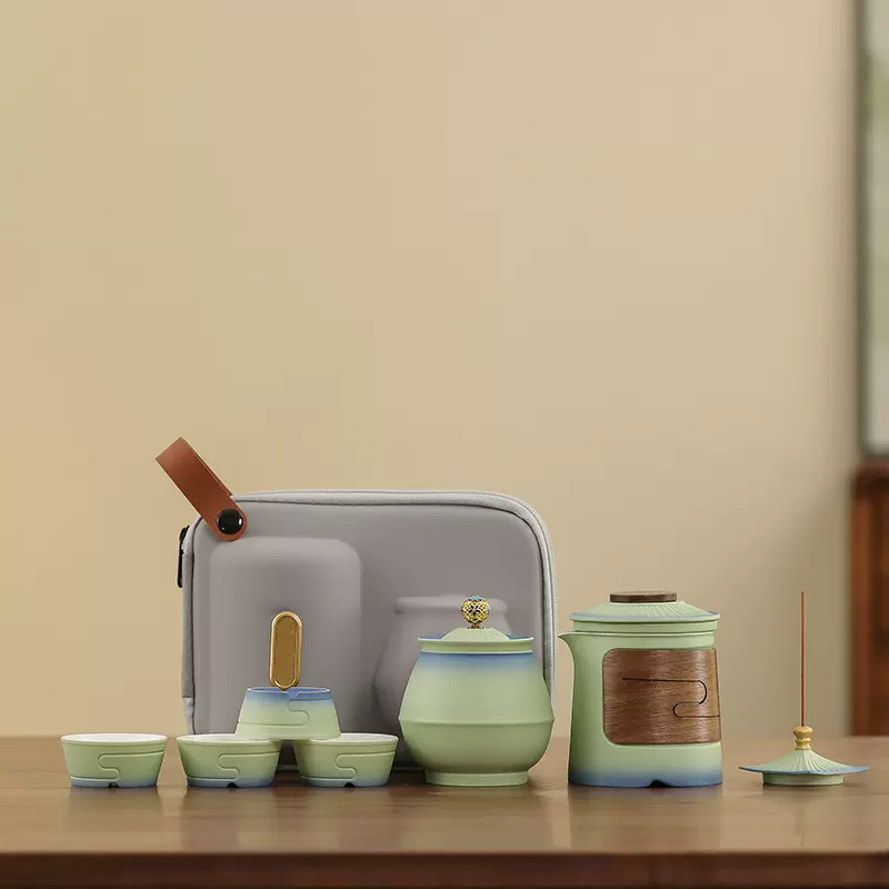 故宫文创商务旅行茶具套装创意户外快客杯公司活动伴手礼刻字logo