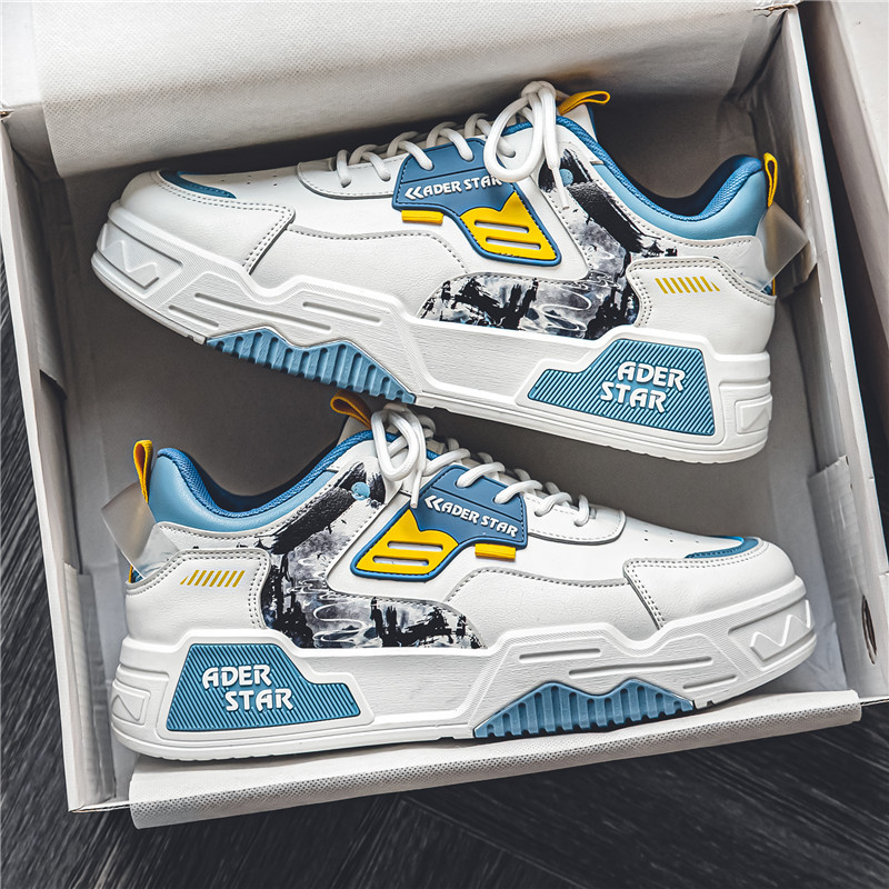 小眾原創男鞋夏季透氣百搭休閒板鞋學生潮牌厚底增高運動小白白鞋