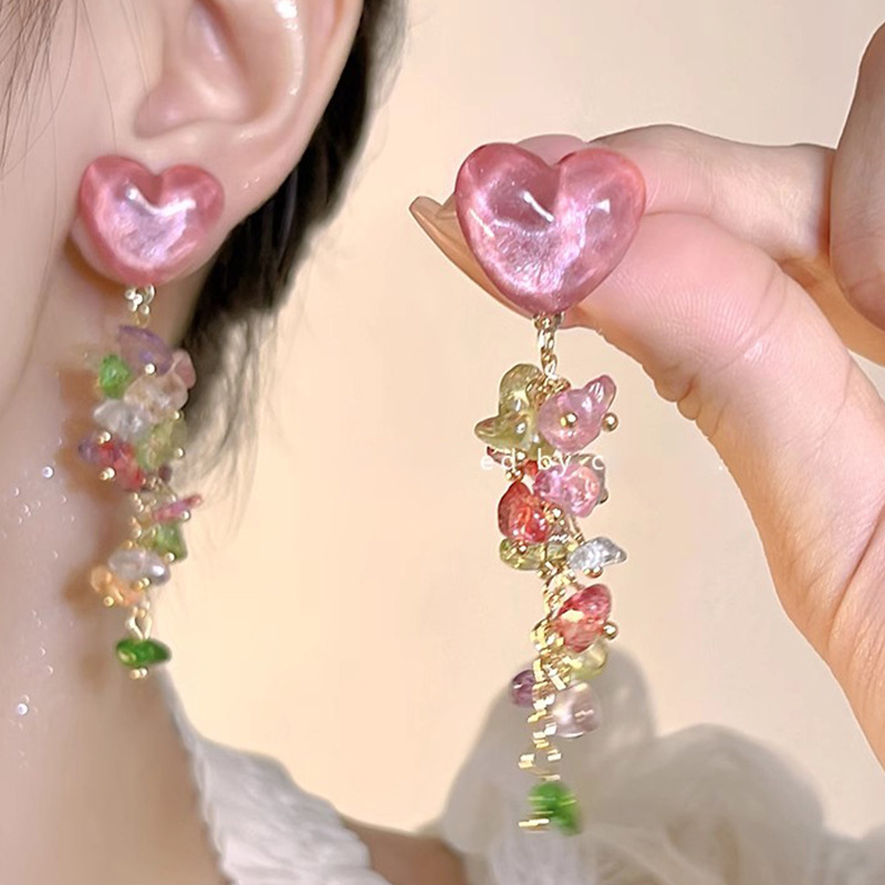 Diseño de nicho de alta gama borla larga sin orejas clip de oreja elegante estilo occidental de las mujeres cara-mirando pequeños nuevos pendientes de moda