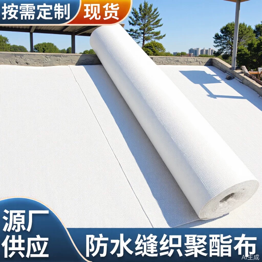 防水专用聚酯布无纺布防水补漏材料屋顶地面彩钢瓦裂缝修补聚酯布