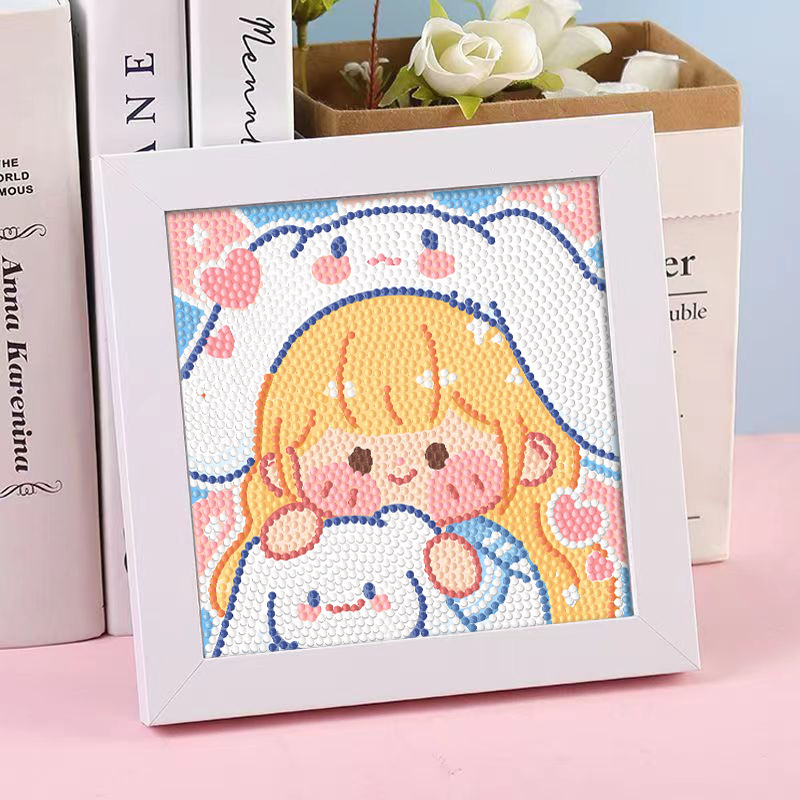 Diamante infantil DIY hecha a mano con material de marco paquete de dibujos animados Sanliou pegatinas de diamante regalo al por mayor pinturas de mampostería