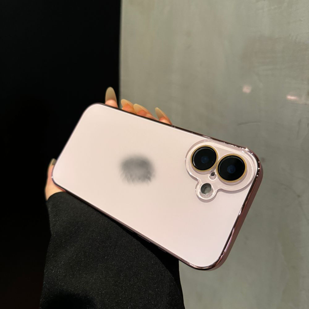 Electroplated Matte Case With Built-in Lens Film Suitable For IPhone 17, 17 Pro, Solid Color 16 Matte, 15 Full Coverage,_voghion.com